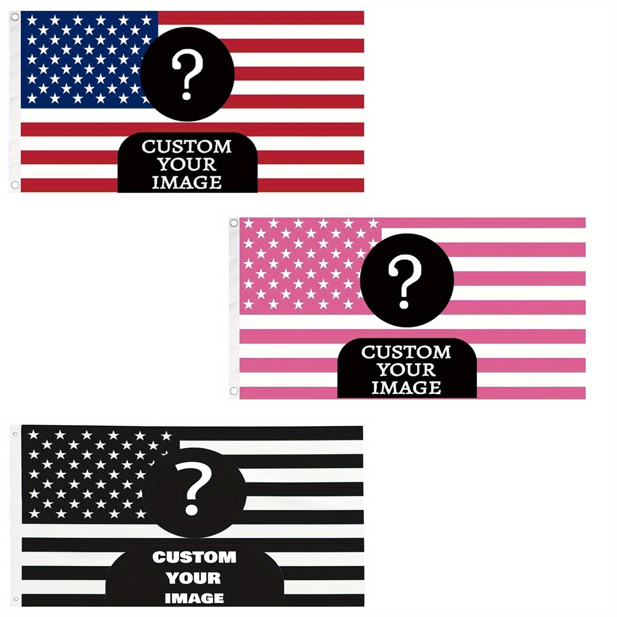 Farming And Agriculture - Bandiera americana classica rosa/nera personalizzata da